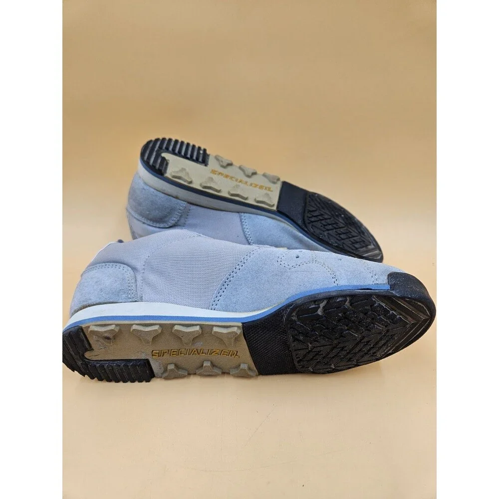 Vtg Specialized 3400 Touring Clipless Cycling Shoes Gray Suede Womens Size 4